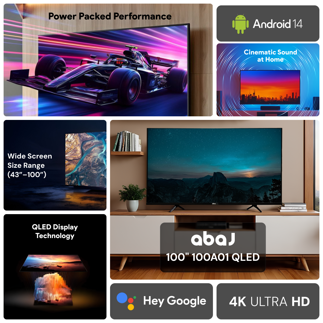 ABAJ 100" QLED Smart TV (100”)
