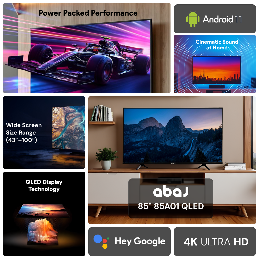 ABAJ 85O1 QLED Smart TV (85”)